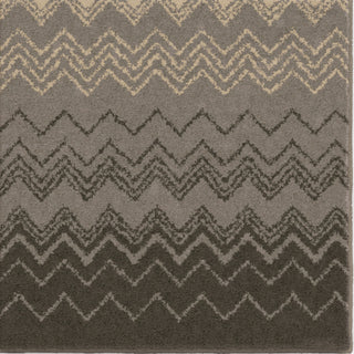 Orian Rugs Poise Waving Chevron Gray Area Rug Close Up