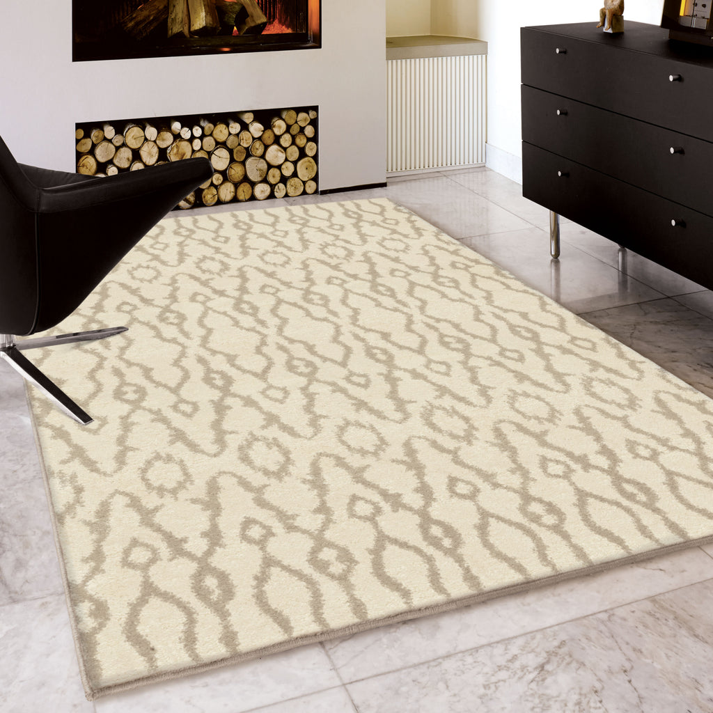 Orian Rugs Poise Mable Ivory Area Rug Room Scene Feature