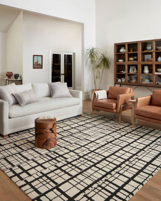 Chris Loves Julia x Loloi Polly POL-02 Black / Ivory Area Rug Lifestyle Image Feature