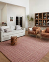 Chris Loves Julia x Loloi Polly POL-03 Berry / Natural Area Rug Lifestyle Image Feature