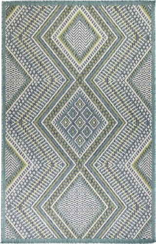 Trans Ocean Portofino 7080/04 Kilim Blue Area Rug by Liora Manne