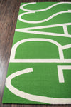 Momeni Portico POR-1 Green Area Rug by Novogratz Closeup Feature