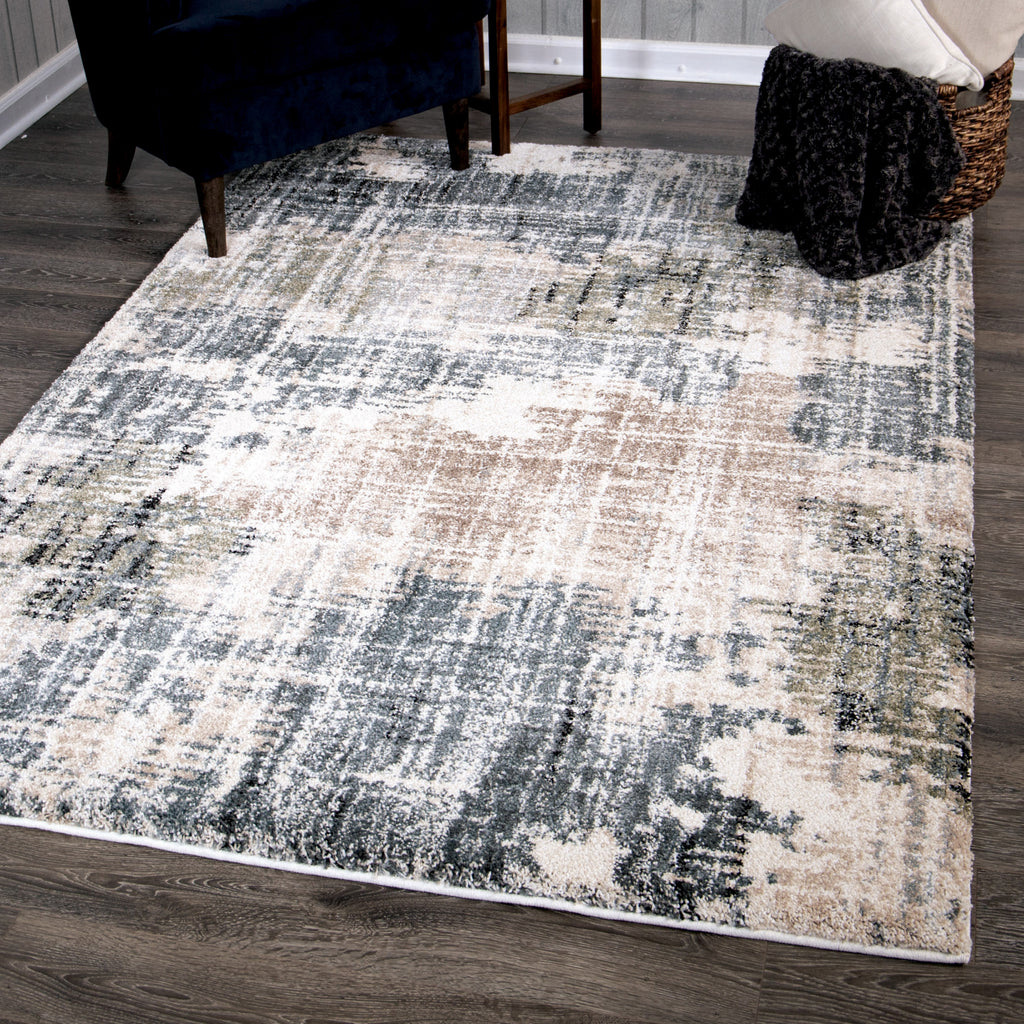 Orian Rugs Portland Basque Muted Blue Area Rug Lifestyle Image Feature