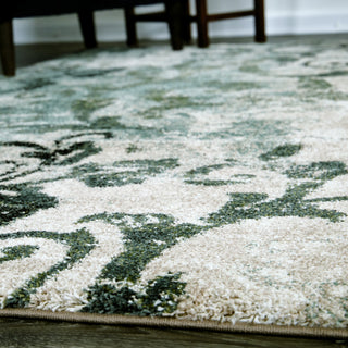 Orian Rugs Portland Distressed Muted Blue Area Rug 