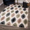 Orian Rugs Portland Ikat Pannel Steel Area Rug Lifestyle Image Feature