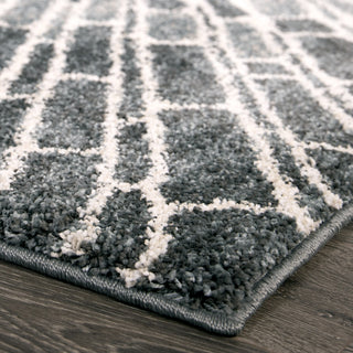 Orian Rugs Portland Starburst Steel Area Rug Corner Image