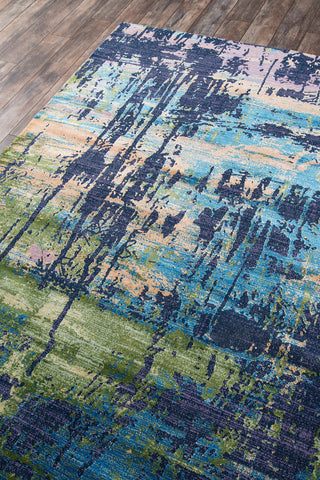 Momeni Portland PRT-3 Blue Area Rug Corner Image