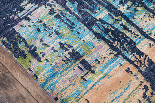 Momeni Portland PRT-3 Blue Area Rug Close up