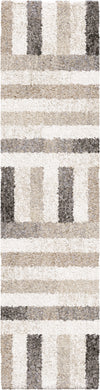 Orian Rugs Super Shag Portman Stripes Ivory Area Rug Main Image