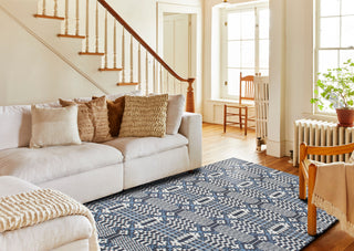 NuStory Loomed Porto Blue Area Rug 