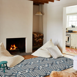 NuStory Loomed Porto Blue Area Rug 