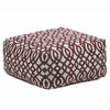 Chandra Poufs POU-111 Cream/Maroon main image