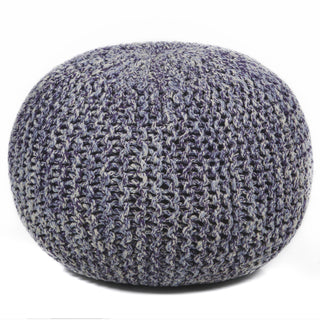 Chandra Poufs POU-128 Purple/Grey/Cream main image