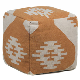 Chandra Poufs POU-129 Orange/Cream main image