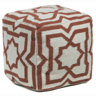 Chandra Poufs POU-141 Cream/Rust main image