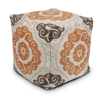 KAS Pouf F845 Ivory/Brown Laurel 