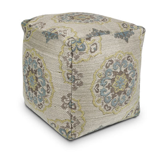 KAS Pouf F848 Ivory Mosaic 