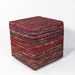 KAS Pouf F800 Red Multi Viscose 