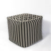 KAS Pouf F808 Black and White Groove main image