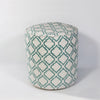 KAS Pouf F825 Ivory/Teal Arabesque 
