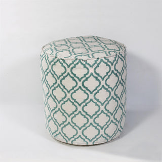 KAS Pouf F825 Ivory/Teal Arabesque main image