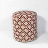 KAS Pouf F828 Ivory/Red Arabesque 
