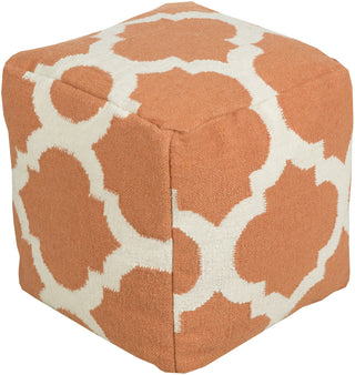 Surya P-152 Orange Pouf