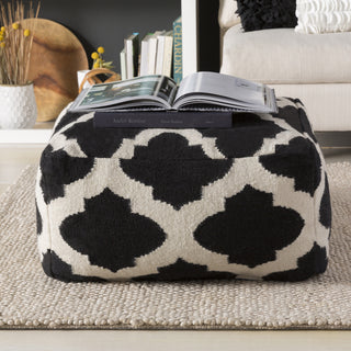 Surya P-154 Black Pouf 