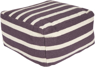 Surya P-159 Purple Pouf 24 X 24 X 13 Cube