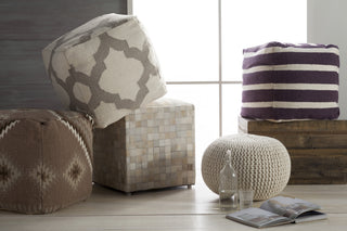 Surya P-159 Purple Pouf 