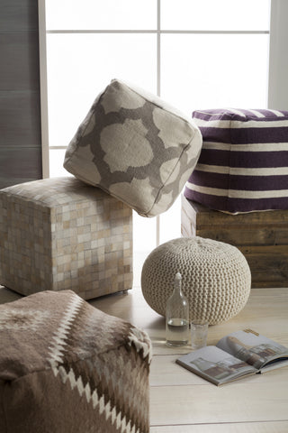 Surya P-159 Purple Pouf 