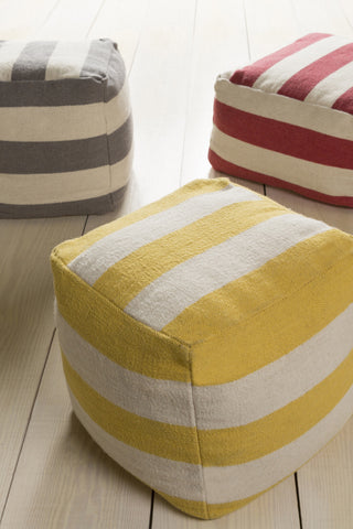 Surya P-162 Yellow Pouf 