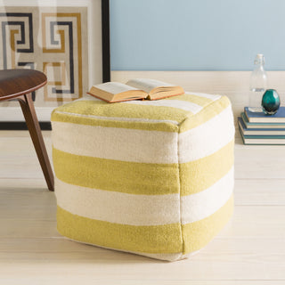 Surya P-162 Yellow Pouf 