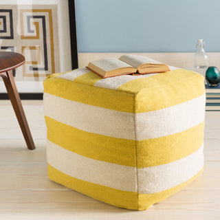 Surya P-162 Yellow Pouf 