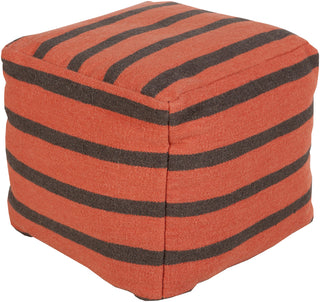 Surya P-164 Orange Pouf main image