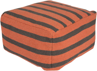 Surya P-164 Orange Pouf 24 X 24 X 13 Cube