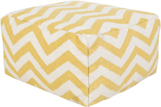 Surya P-166 Yellow Pouf 24 X 24 X 13 Cube