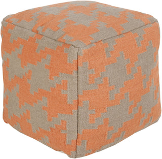 Surya P-170 Orange Pouf