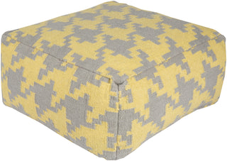 Surya P-172 Yellow Pouf 24 X 24 X 13 Cube