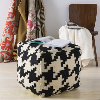 Surya P-173 Black Pouf 