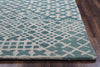 Rizzy Pandora PR2378 Teal Area Rug Edge Shot