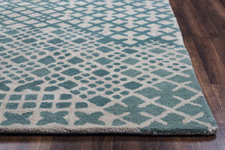 Rizzy Pandora PR2378 Teal Area Rug Edge Shot