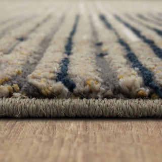 Karastan Epiphany Precarious Stria Frost Grey Area Rug Detail Image