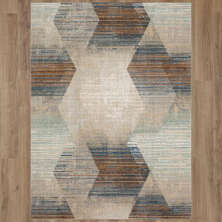 Karastan Epiphany Precarious Stria Frost Grey Area Rug Main Image