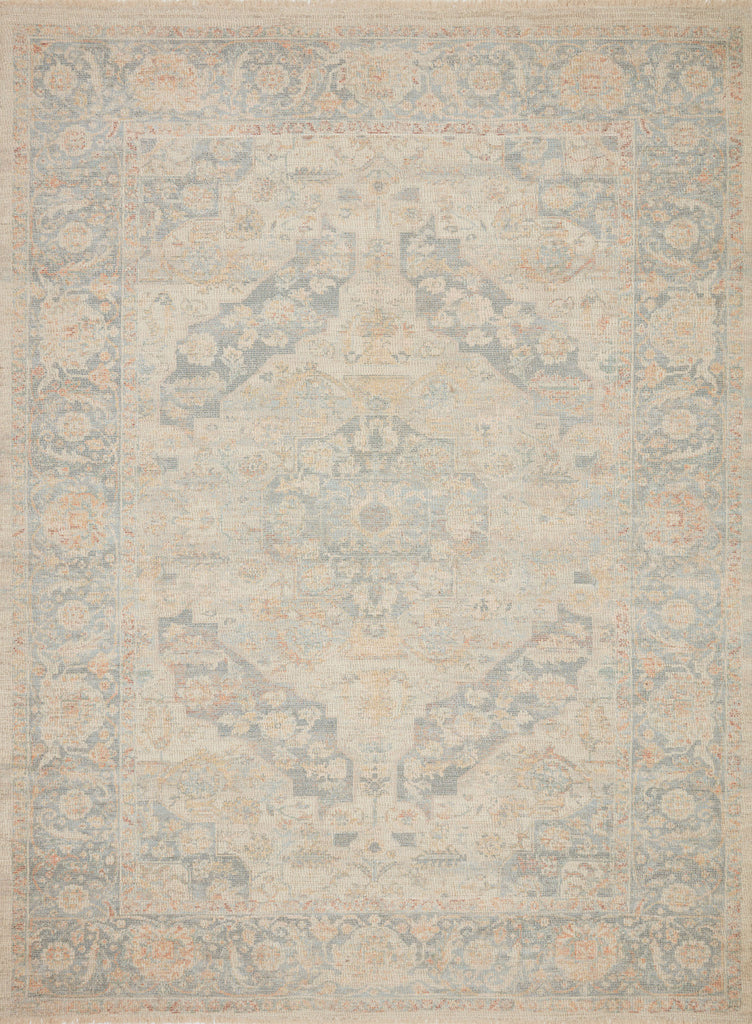 Loloi Priya PRY-08 Bone / Bluestone Area Rug Main Image