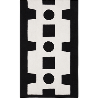 Surya Printemps PRN-1002 Black Area Rug by Paule Marrot 5' x 8'