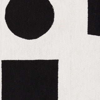 Surya Printemps PRN-1002 Black Area Rug by Paule Marrot Sample Swatch