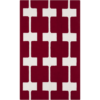 Surya Printemps PRN-1003 Burgundy Area Rug by Paule Marrot 5' x 8'