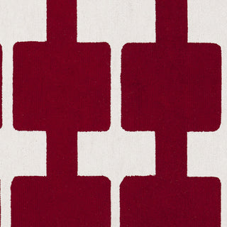 Surya Printemps PRN-1003 Burgundy Hand Hooked Area Rug by Paule Marrot Sample Swatch