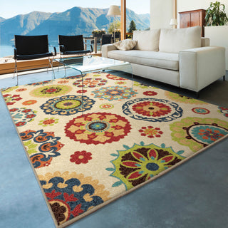 Orian Rugs Promise Salsalito Multi/Beige Area Rug Room Scene